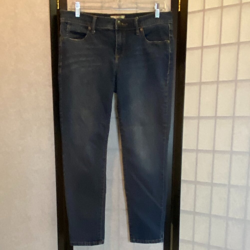 Free People Skinny Straight Jeans 29 Slimming Mid-Rise Medium Wash Denim